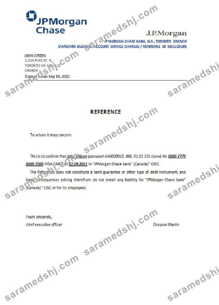 Canada_JP Morgan Chase_closure reference